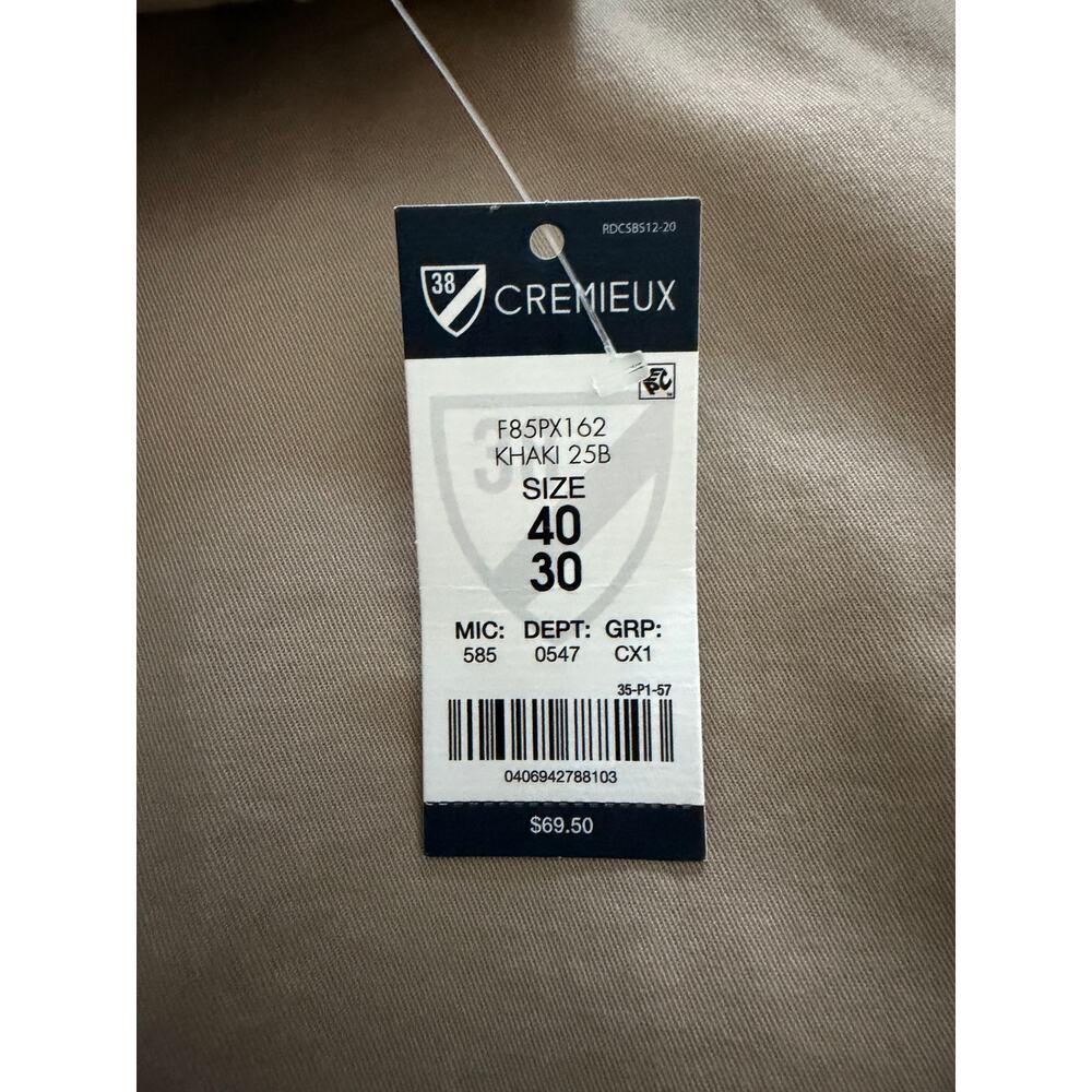 Daniel Cremieux Slim Fit Chino Men's 40"x30" Stretch Tapered Leg Khaki NWT - Picture 11 of 13